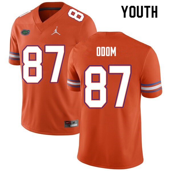 Youth #87 Jonathan Odom Florida Gators College Football Jerseys Orange